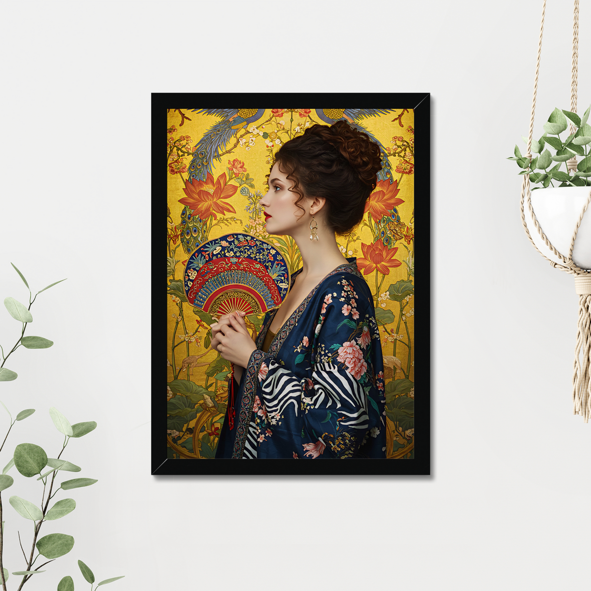 Lady with a Fan (Gilded Femininity)