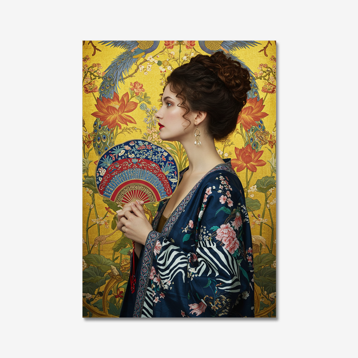 Lady with a Fan (Gilded Femininity)
